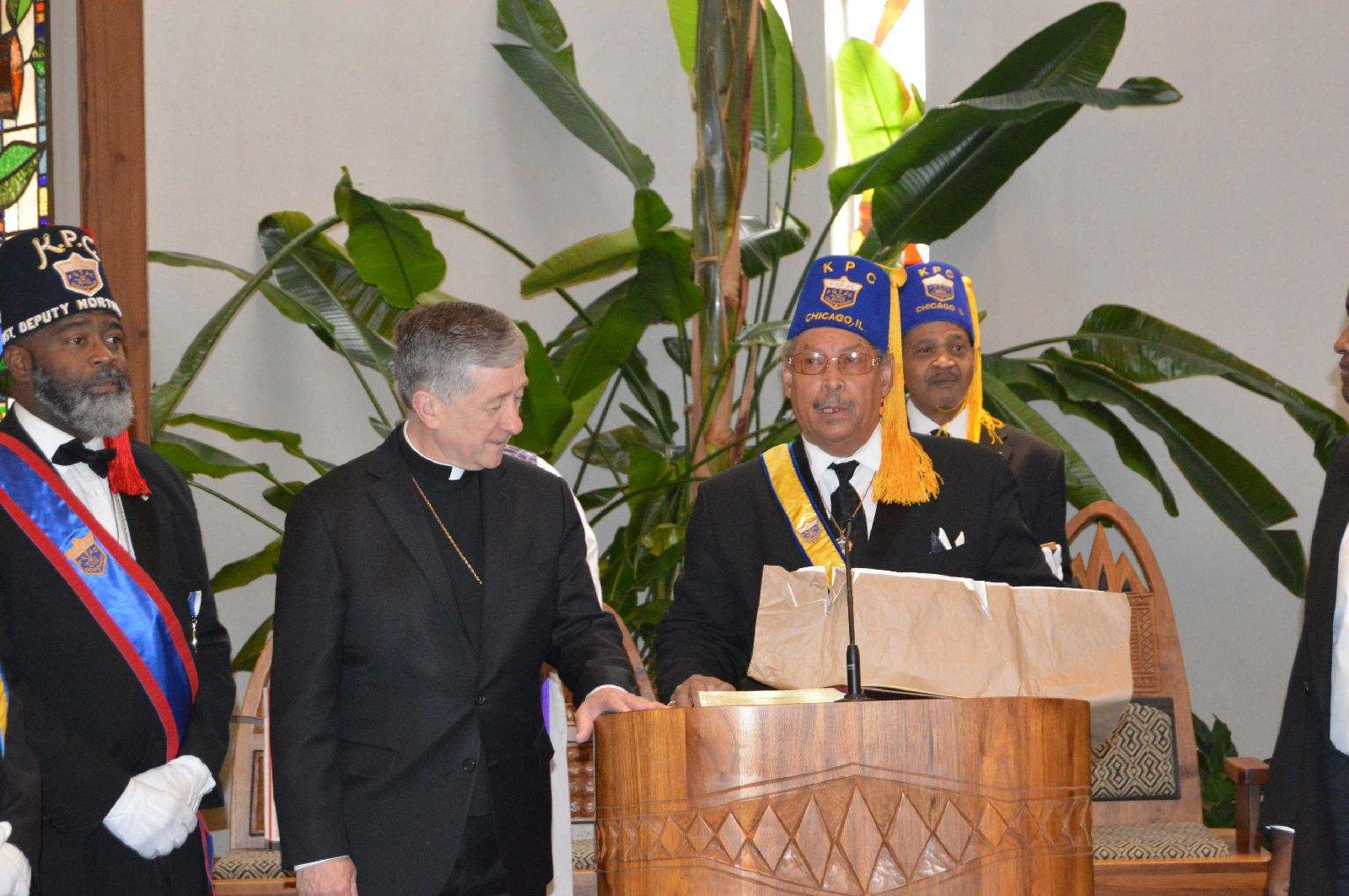 Cardinal Cupich with Knights of Peter Claver